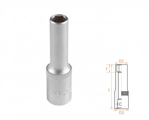 Головка торцевая глубокая шестигранная 3/8", 8 мм AFFIX AF00130008
