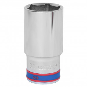 Головка торцевая глубокая шестигранная 1/2", 30 мм KING TONY 423530M