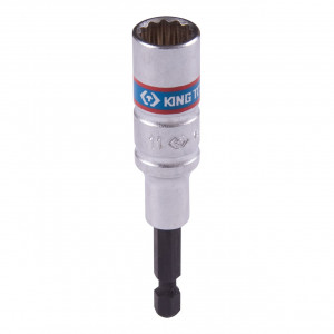 Головка для шуруповерта двенадцатигранная 1/4", 11 мм, L = 80 мм KING TONY 76B811M