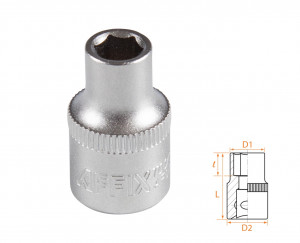 Головка торцевая стандартная шестигранная 3/8", 7 мм AFFIX AF00030007