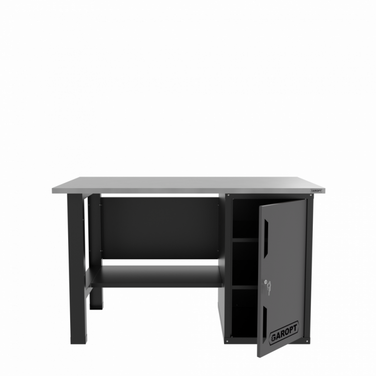 Верстак однотумбовый для слесарных работ 1400*700 GAROPT серый, GT1400STD.grey
