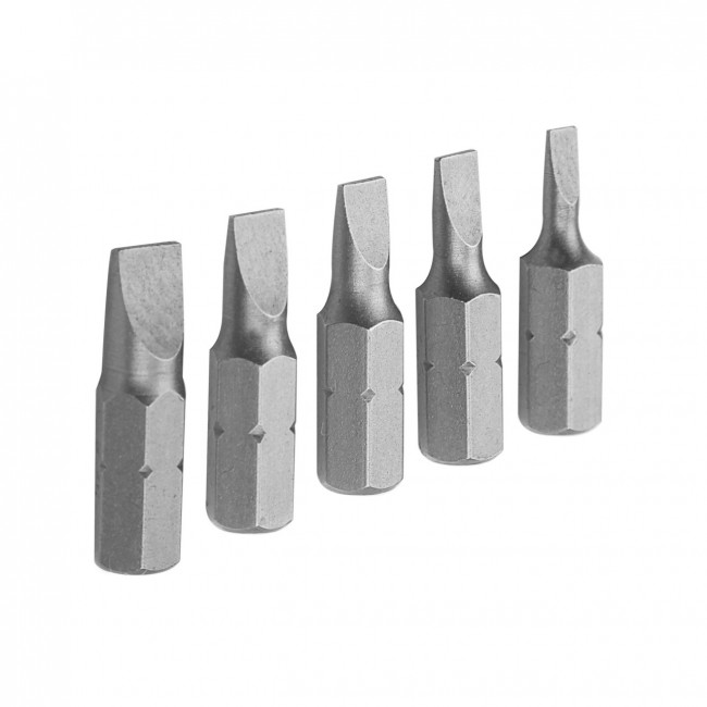 Набор вставок (бит) торцевых 1/4", Slotted, 3-6,5 мм, 25 мм, 5 предметов TOLSEN TT20285 Набор вставок (бит) торцевых 1/4", Slotted, 3-6,5 мм, 25 мм, 5 предметов TOLSEN TT20285