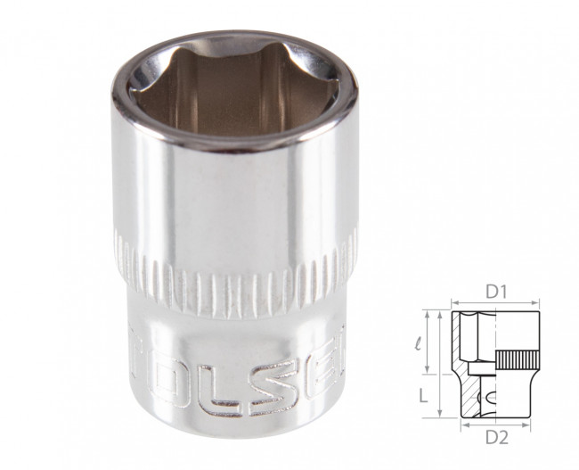 Головка торцевая стандартная шестигранная 3/8", 15 мм TOLSEN TT16315
