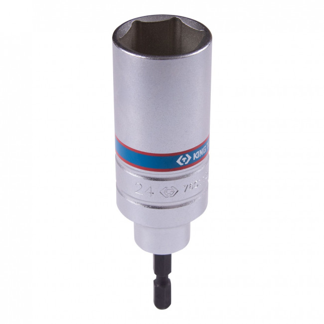 Головка для шуруповерта шестигранная 1/4", 24 мм, L = 110 мм KING TONY 76C1124M