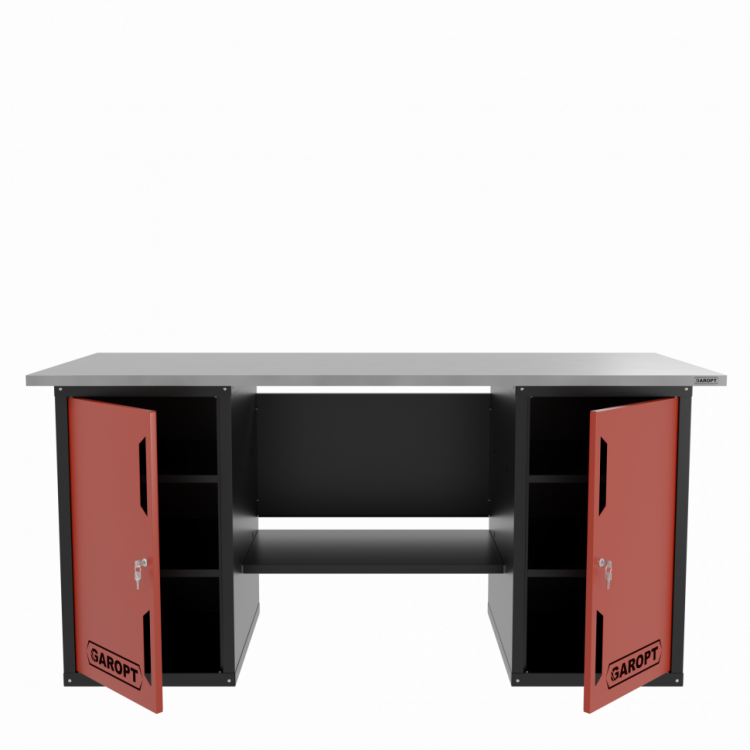 Верстак двухтумбовый, красный 1800*700 Garopt, GT1800DD.red