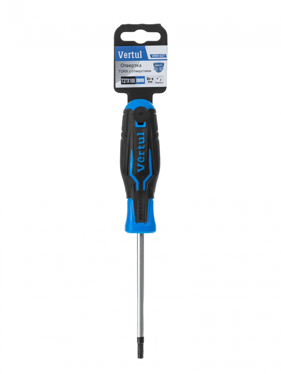 Отвертка TORX с отверстием T27x100 мм Vertul VR91427