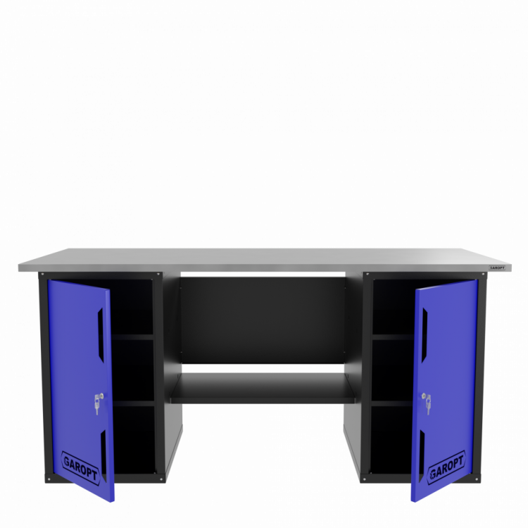 Верстак двухтумбовый, синий 1800*700 Garopt, GT1800DD.blue