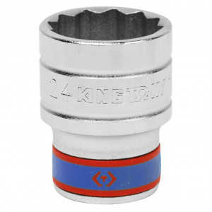 Головка торцевая стандартная двенадцатигранная 1/2", 24 мм KING TONY 433024M
