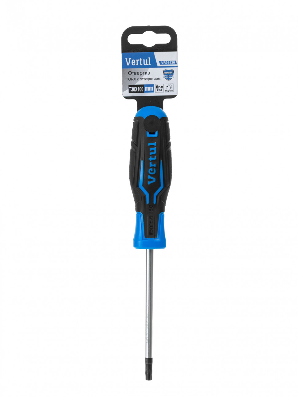 Отвертка TORX с отверстием T30x100 мм Vertul VR91430