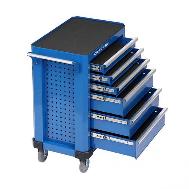 Тележка инструментальная, 6 выдвижных ящиков, синяя NORDBERG T62(B)