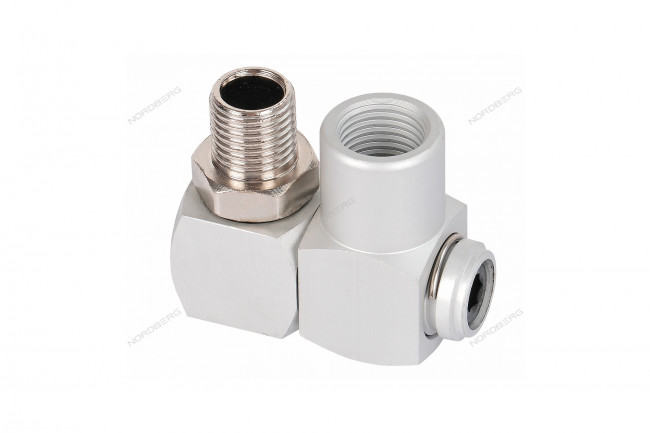 Переходник резьбовой M1/4" - F1/4" шарнирный 360 градусов