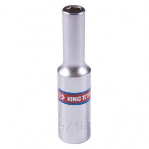Головка торцевая глубокая шестигранная 1/4", 3/16", дюймовая KING TONY 223506S