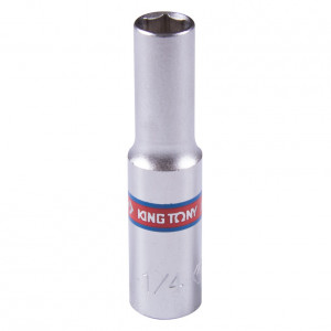 Головка торцевая глубокая шестигранная 1/4", 1/4", дюймовая KING TONY 223508S