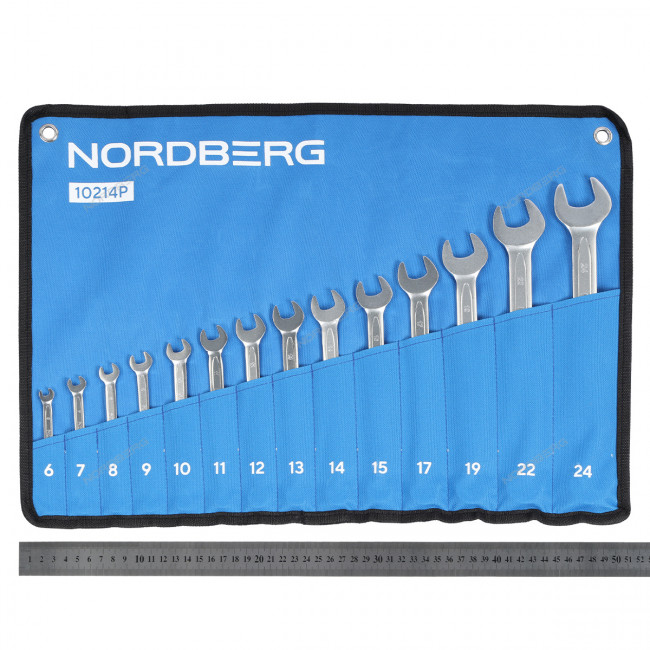 Набор ключей комбинированных 14 шт, планшет тетрон NORDBERG 10214P