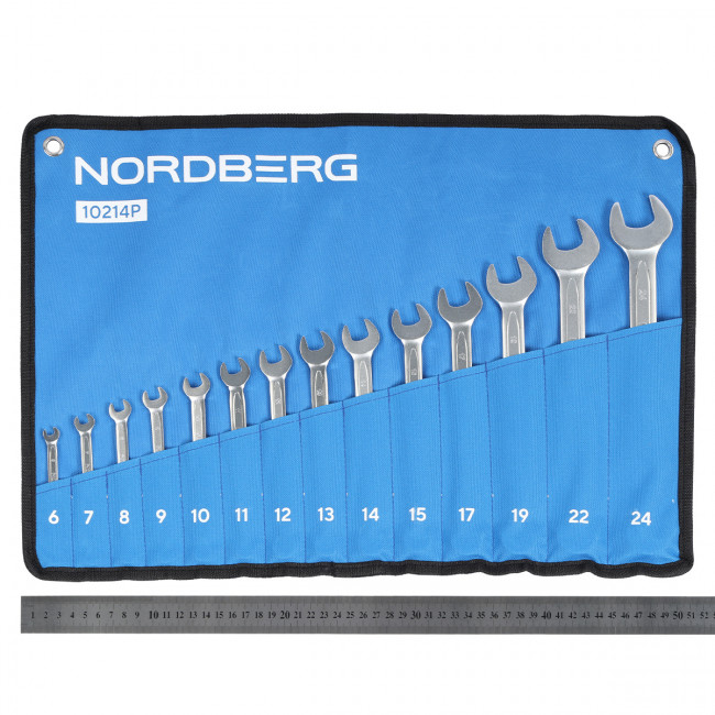 Набор ключей комбинированных 14 шт, планшет тетрон NORDBERG 10214P
