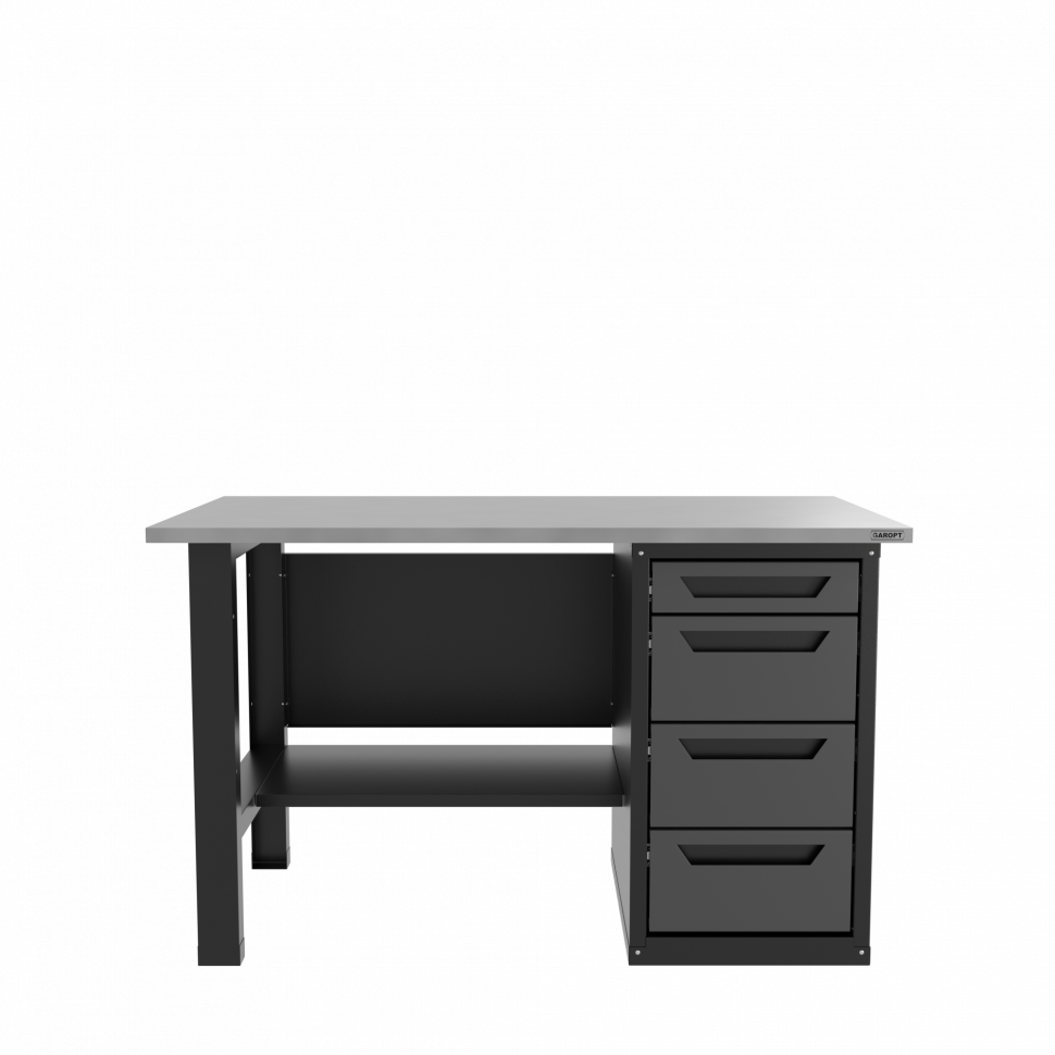 Верстак однотумбовый 4 ящика серый 1400*700 Garopt, GT1400STY4.grey