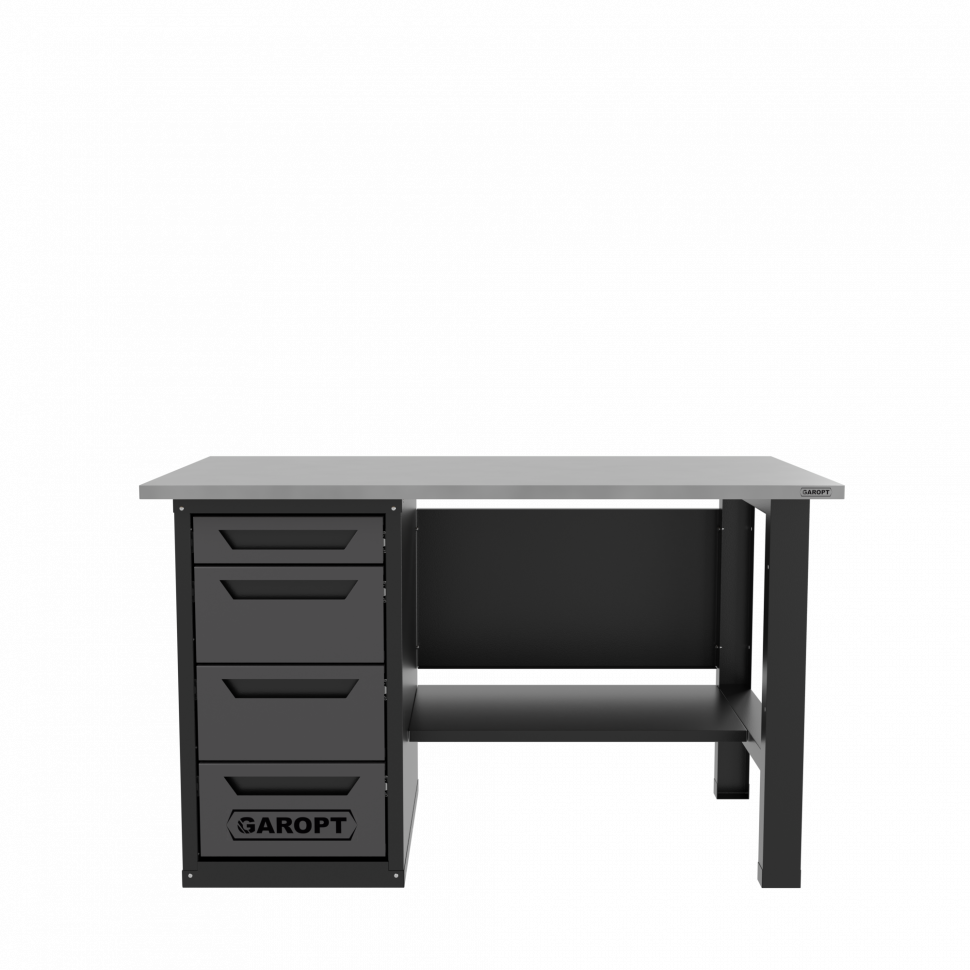 Верстак однотумбовый 4 ящика серый 1400*700 Garopt, GT1400STY4.grey