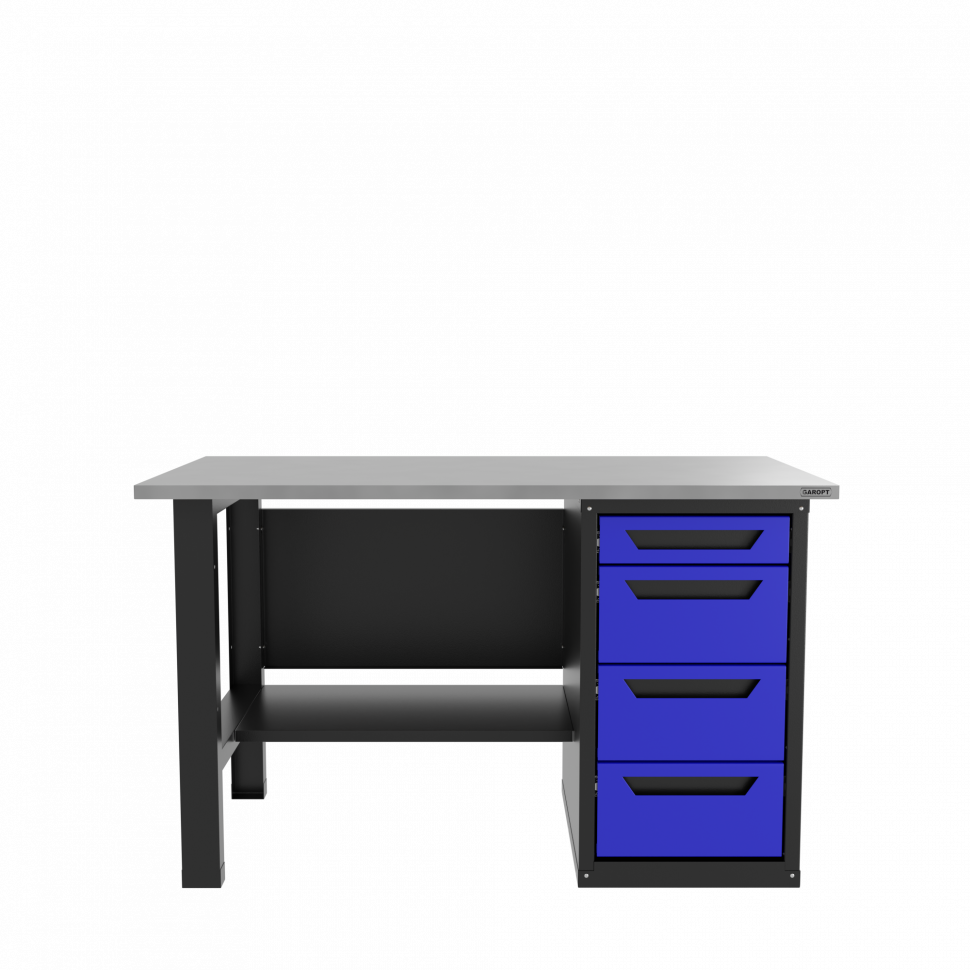 Верстак однотумбовый 4 ящика синий 1400*700 Garopt, GT1400STY4.blue