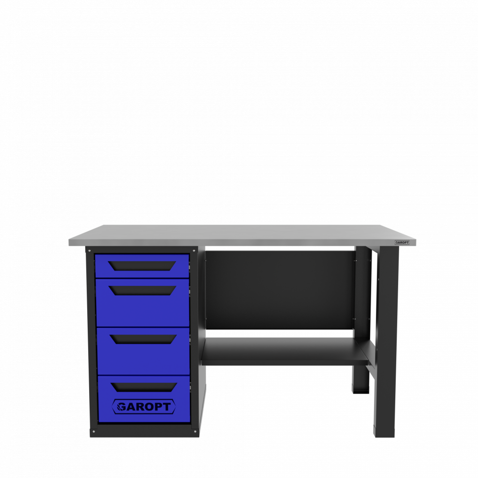 Верстак однотумбовый 4 ящика синий 1400*700 Garopt, GT1400STY4.blue