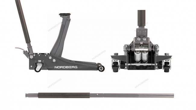 Домкрат подкатной 3,2 т, супернизкий подхват, педаль NORDBERG N32032G