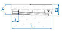 KINGTONY ГОЛОВКА TORX 327508M глубокая Е-стандарт E8 3/8"