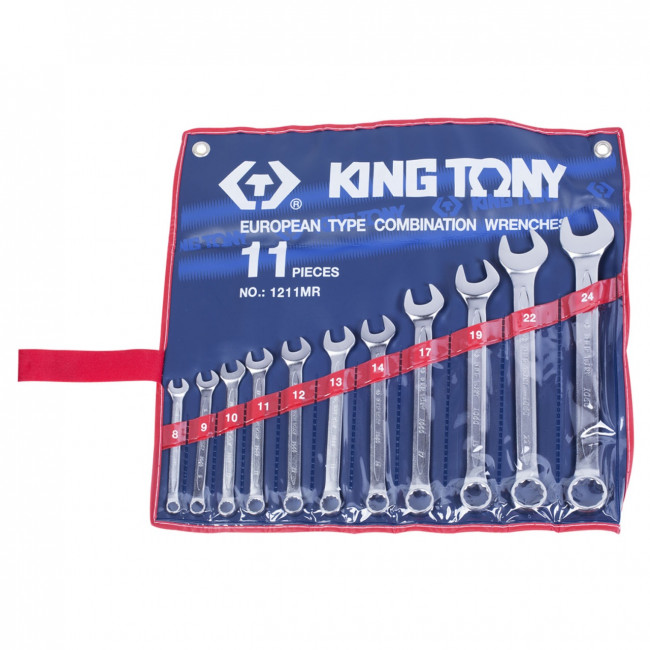 Набор комбинированных ключей, 8-24 мм, 11 предметов KING TONY 1211MR