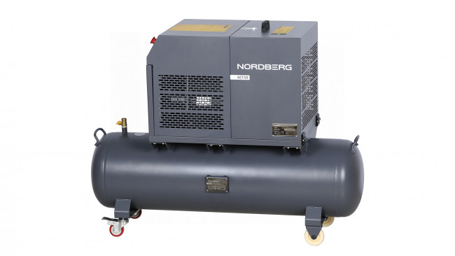 Компрессор винтовой, 4 кВт, 10 бар, 450 л/мин, ресивер 180 л, IP54 NORDBERG NCF5R