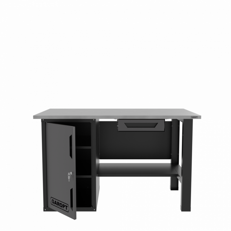 Верстак однотумбовый с ящиком 1400*700 GAROPT серый, GT1400STDY1.grey