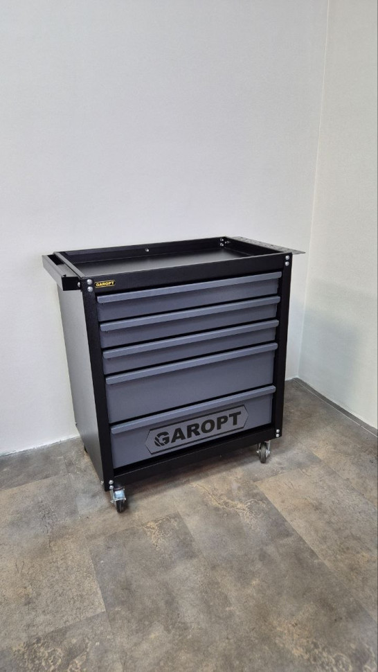 Тележка инструментальная GAROPT 5 ящиков СЕРАЯ, Серия "Econom" арт. GTE5.GREY