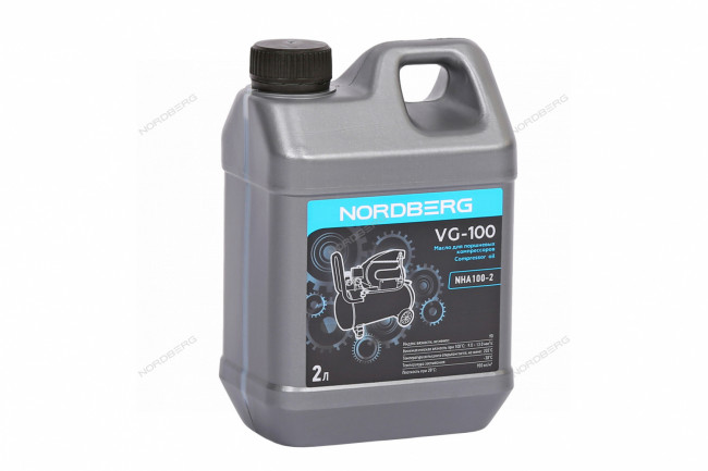 Масло компрессорное VG-100, 2 л NORDBERG NHA100-2