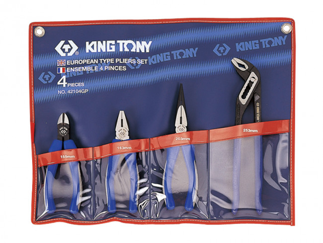 Комплект шарнирно-губцевого инструмента KINGTONY 42104GP01