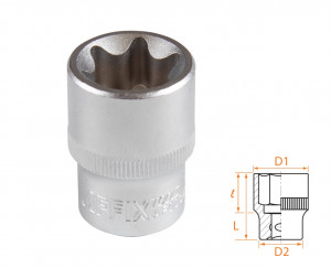 Головка торцевая TORX Е-стандарт 1/2", E24 AFFIX AF00043024