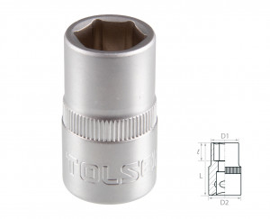 Головка торцевая стандартная шестигранная 1/2", 13 мм TOLSEN TT16513